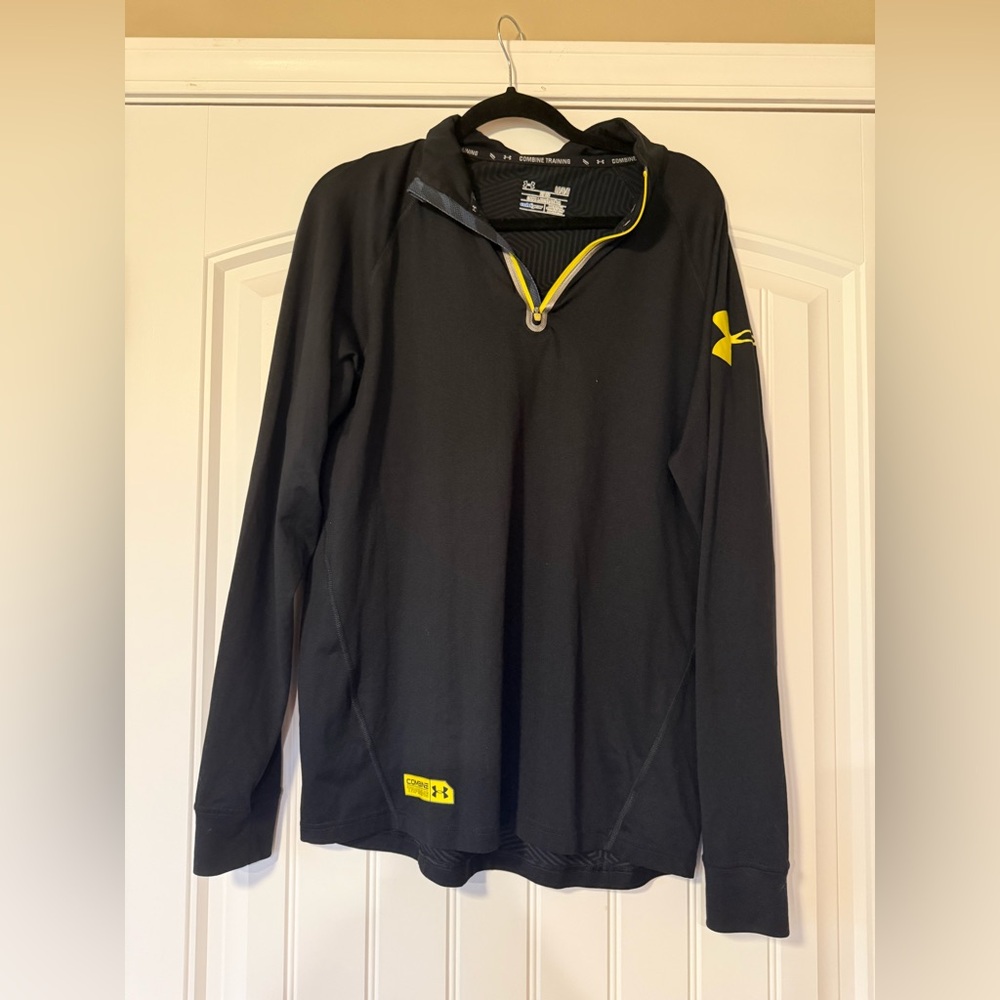 Under Armour ColdGear Fitted Long Sleeve 1/4 Zip Training Shirt Men's Large